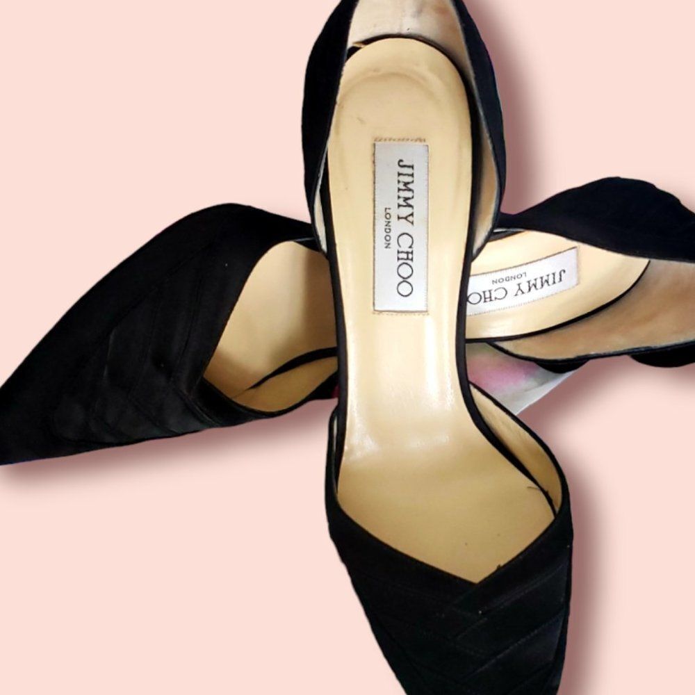 Jimmy Choo Jasminia Satin D'orsay Pumps - Picture 4 of 6